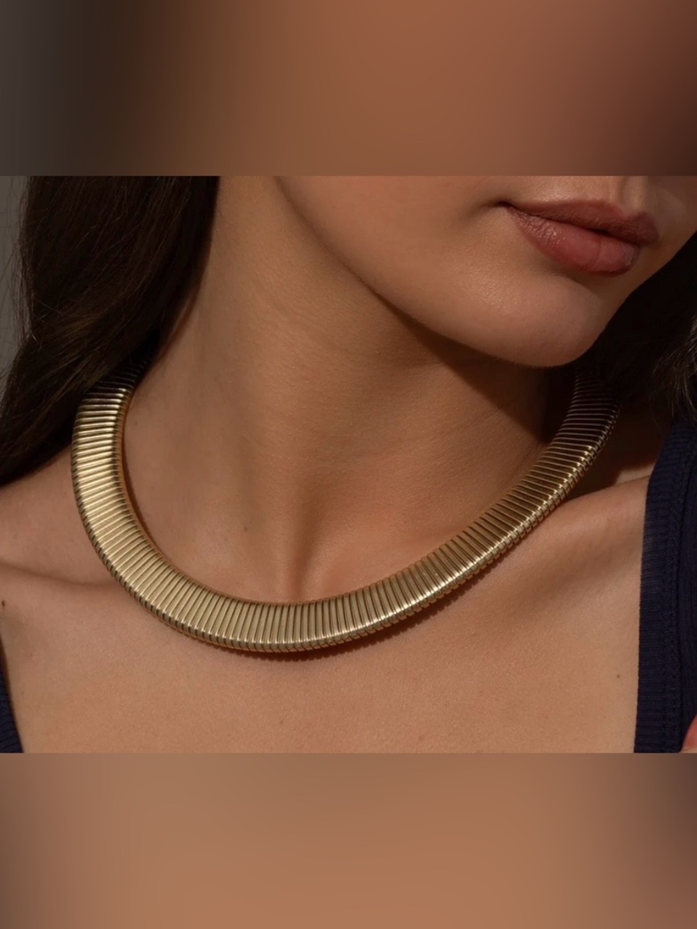 NEW Uncommon James Gold Omega Collar Necklace